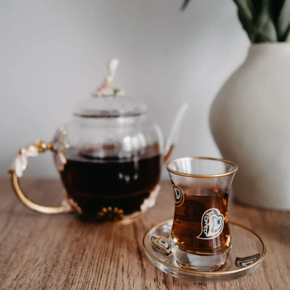 Cam Demlikli Çelik Çaydanlık Takımı