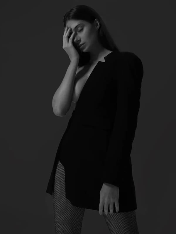 Siyah Uzun Blazer