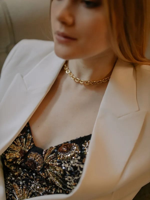 Choker Zincir Kolye Gold Renk