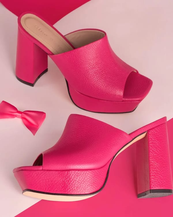 Platform Topuklu Terlik Fuşya