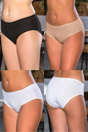 Pamuklu Yüksek Bel Slip Külot Siyah